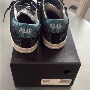 Sneakers P448 Black and Blue Sneakers with Modern Design